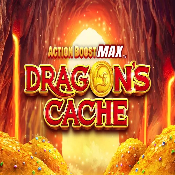 Action Boost Max Dragon's Cache logo by SpinPlay Games at Fatbet Casino